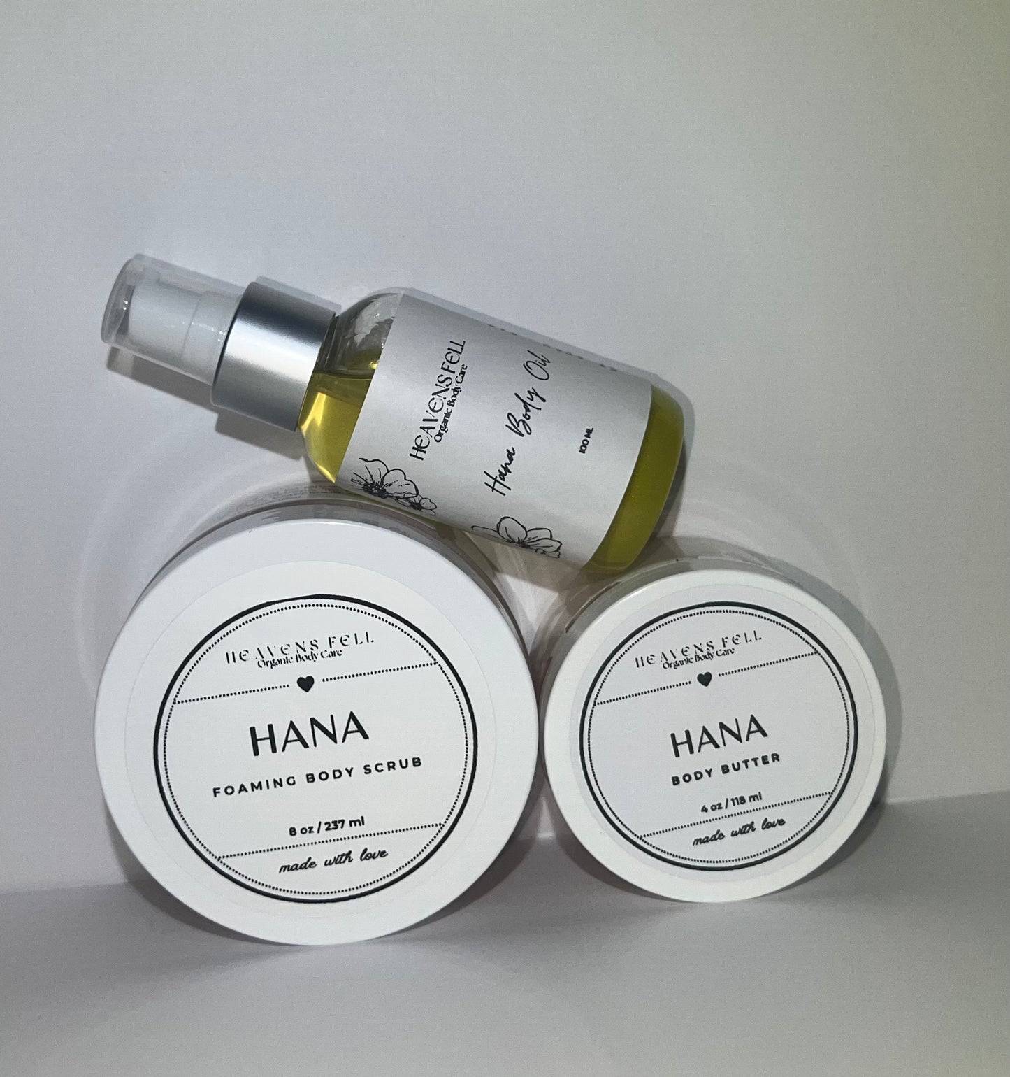 Hana combo (body scrub, body butter and body oil)